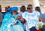 President Nana Akufo-Addo (R) with National Chief Imam Sheikh Nuhu Sharabutu