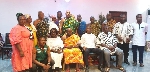 Fifi Kwetey, Dzifa Gomashie and other executives with Togbui Fiti