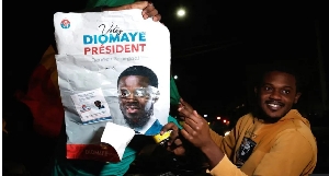 Supporters of Bassirou Diomaye Faye celebrate in Dakar