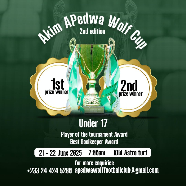 The event is scheduled for June 21 to June 22, 2025, at the Kibi Astroturf in the Eastern Region