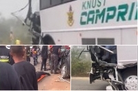 Scene from the accident on February 3, 2024 involving KNUST students