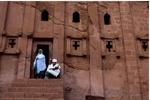 One of the centuries-old churches in Lalibela, Ethiopia