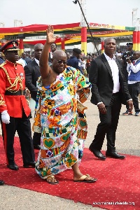 President Akufo-Addo in Kente during his  inauguration