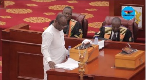 Finance Minister Ken Ofori Atta presenting the 2018 budget before the House on Wednesday