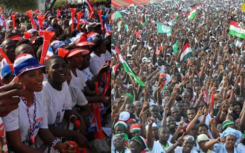 File photo: NDC and NPP supporters