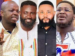 L-R: Abronye DC, Okatakyie Afrifa, Baba Amando and Alfred Ababio Kumi have all suffered arrests