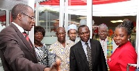 Staff of Societe Generale commissioning the new Dansoman branch
