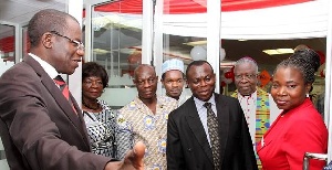 Staff of Societe Generale commissioning the new Dansoman branch