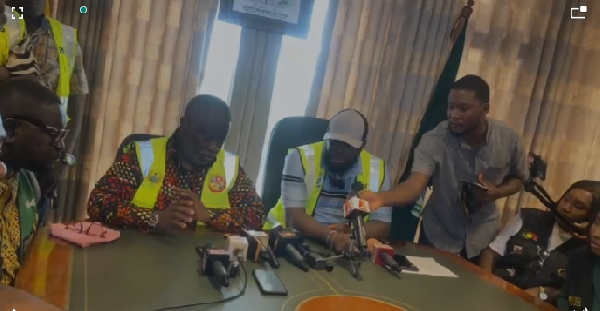 The MCEs addressing the press after the exercise