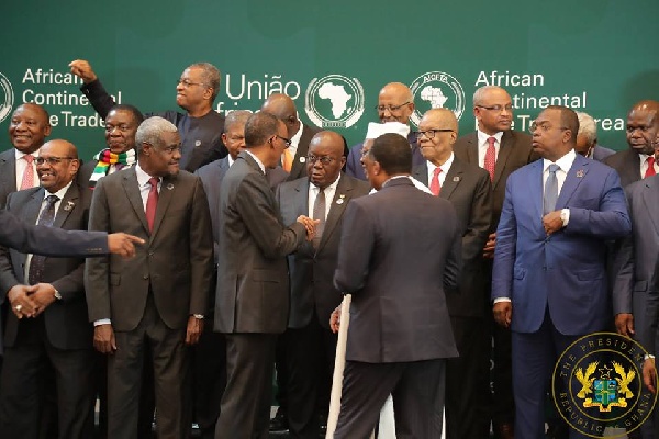 President Akufo-Addo interacting with President Paul Kagame and other  Heads of State