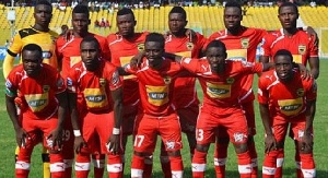 A line-up of Asante Kotoko