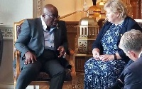 President Akufo-Addo in a bilateral meeting with Norwegian Prime Minister Erna Solberg
