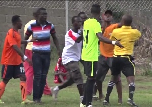 Referee Favour was heckled and beaten up by fans