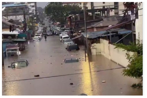 Parts of Adabraka submerged after heavy rains