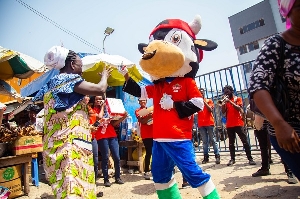 The Dano Mascot paraded the streets of Accra