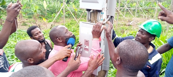 Six communities in the Ellembelle Constituency have been connected to the national grid