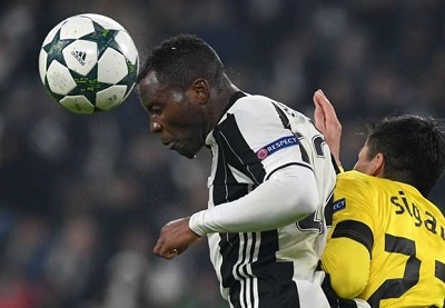 Kwadwo Asamoah in action against Dinamo Zagreb in Champions League last night
