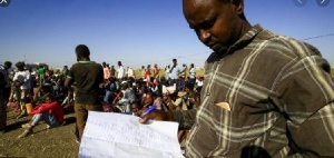 An official at one of the refugee reception centers in Sudan