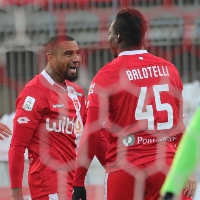 AC Monza forwards Balotelli and KP Boateng