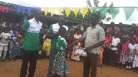 Charles Kwesi gave the awards to pupils who excelled in the third term examination