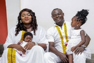 Odartey Lamptey with his new family