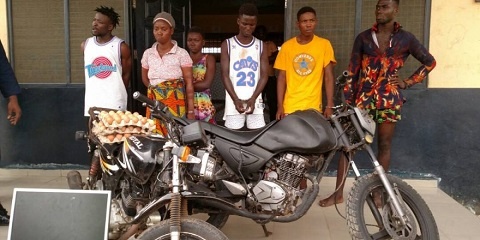 Suspects arrested by the police for terrorizing residents of the area