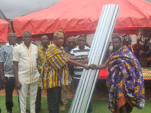 Some of the beneficiaries receiving their items
