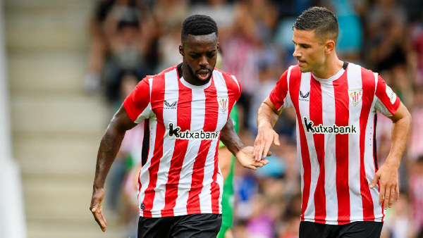 Inaki Williams(L) celebrating his goal with his teammate