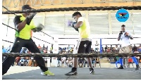 Bastie Samir went through brisk training routines with five boxers