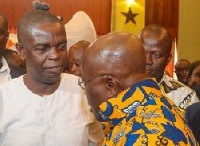 Kwesi Pratt confers with Akufo-Addo after a meeting at the Presidency | File photo