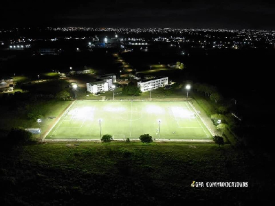 Floodlights operational at the Ghanaman Soccer Centre of Excellence | Photo credit - Ghana FA