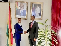 Kenpong with Ghana's Ambassador to Qatar, HE Mohammed Nurudeen Ismaila