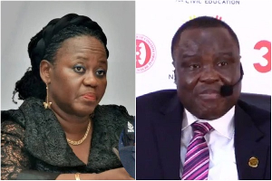 Justice Gertrude Torkornoo (L) says Justice Gabriel Pwamang shouldn't be part of removal committee