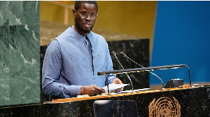 Senegalese President Bassirou Diomaye Faye addresses UN General Assembly, New York, 22 Sept. 2025