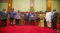 Nana Akufo-Addo in a group picture after the swearing in