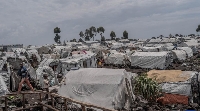 Displaced people are seen in a refugee camp on the outskirts of Goma, North Kivu Province, DRC