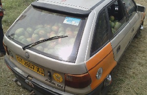 The accused packed mangoes worth GHc 1,000 into a taxi