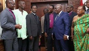 File photo: President Nana Akufo-Addo meets members of the Peace Council at the Jubilee House