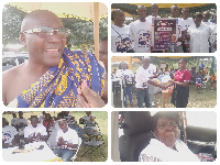 Photo collage of the chief and the old students