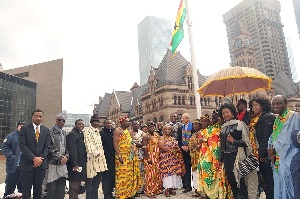 Ghana's Consul General in Toronto raised the Ghana flag