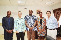 Ibrahim Mohammed Awal (middle) with officials of Canadian-Ghana Chamber of Commerce.