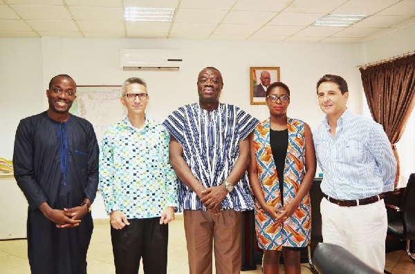 Ibrahim Mohammed Awal (middle) with officials of Canadian-Ghana Chamber of Commerce.