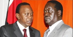 H.E Uhuru Kenyatta and Raila Odinga