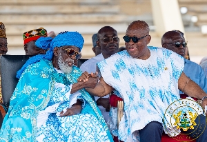 Sheikh Osman Nuhu Sharubutu and President Nana Addo Dankwa Akufo-Addo