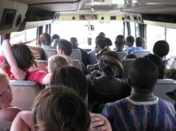 File photo of people in a commercial bus
