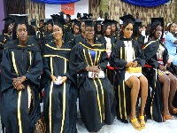 Some of the graduands at the ceremony