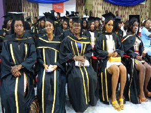 Some of the graduands at the ceremony