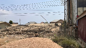 The three-storey building under construction at Klagon has collapsed