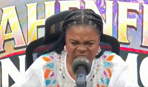 Ohenei Adzazoa's reaction when the woman revealed she was pregnant for her husband's nephew
