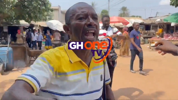 The market preacher at Tema Community 1, Bright Kuduabor